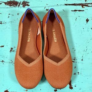 Rothy's The Flat Fawn Womens Knit Fabric Ballet Flats Shoes Size 9